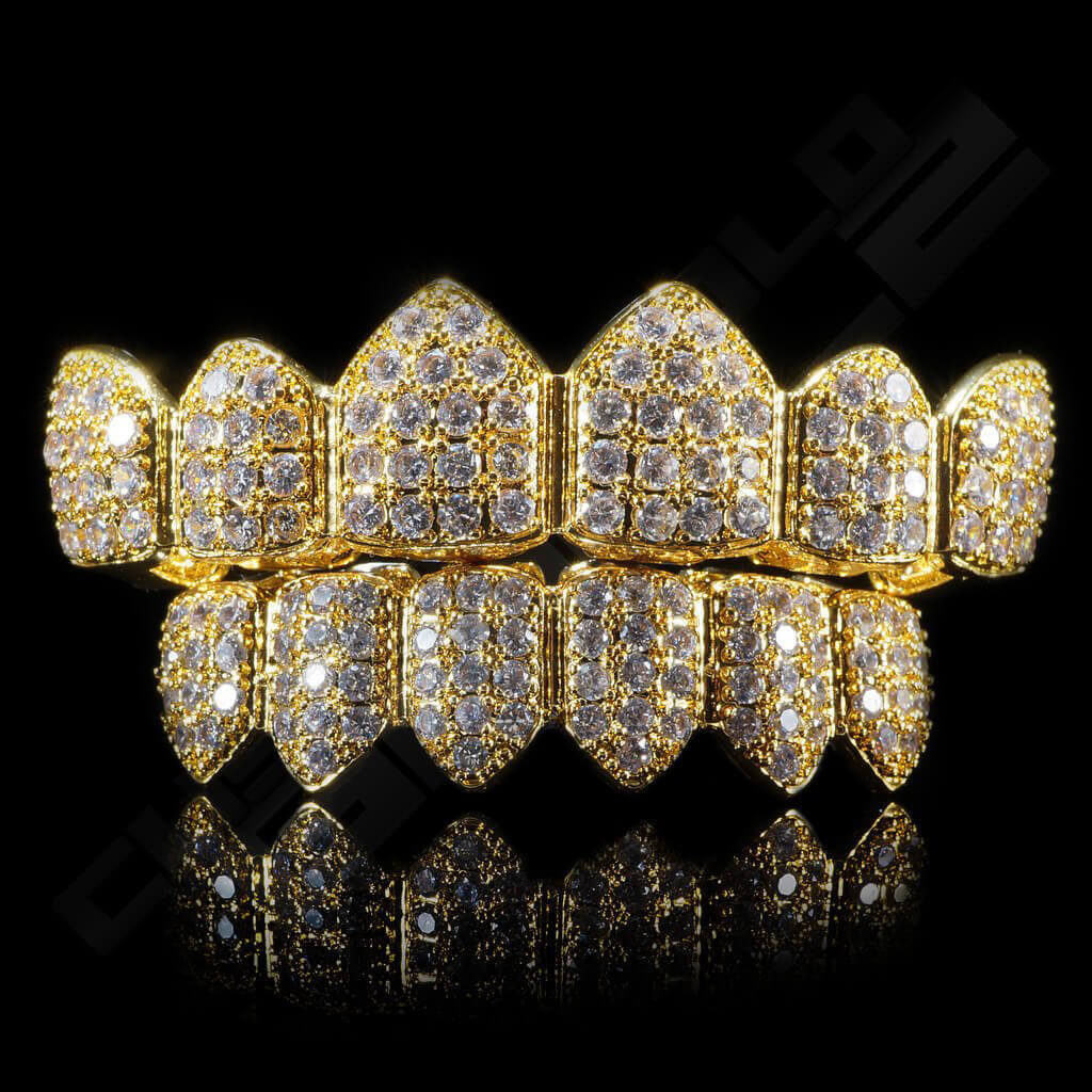Affordable-Gold-Plated-CZ-Cluster-Premium-Grillz-Img-1