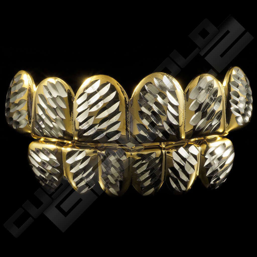 Affordable-Gold-Plated-Silver-Diamond-Cut-Grillz-Img-1