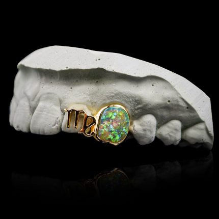 Virgo Opal Zodiac Sign Double Cap Grillz