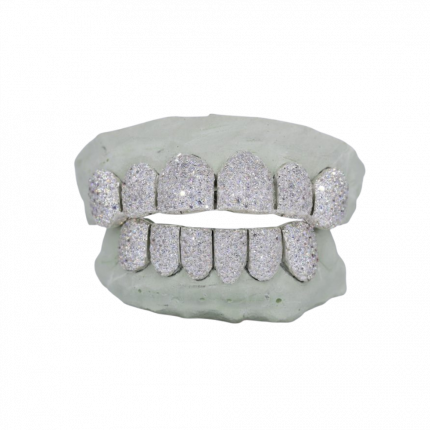 6 on 6 VVS Moissanite Diamond Grillz