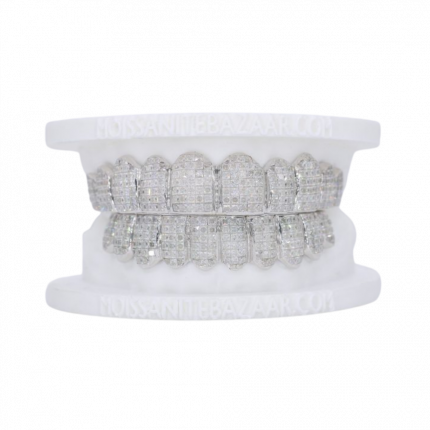 Invisible Set Princess Cut VVS Moissanite Diamond Grillz